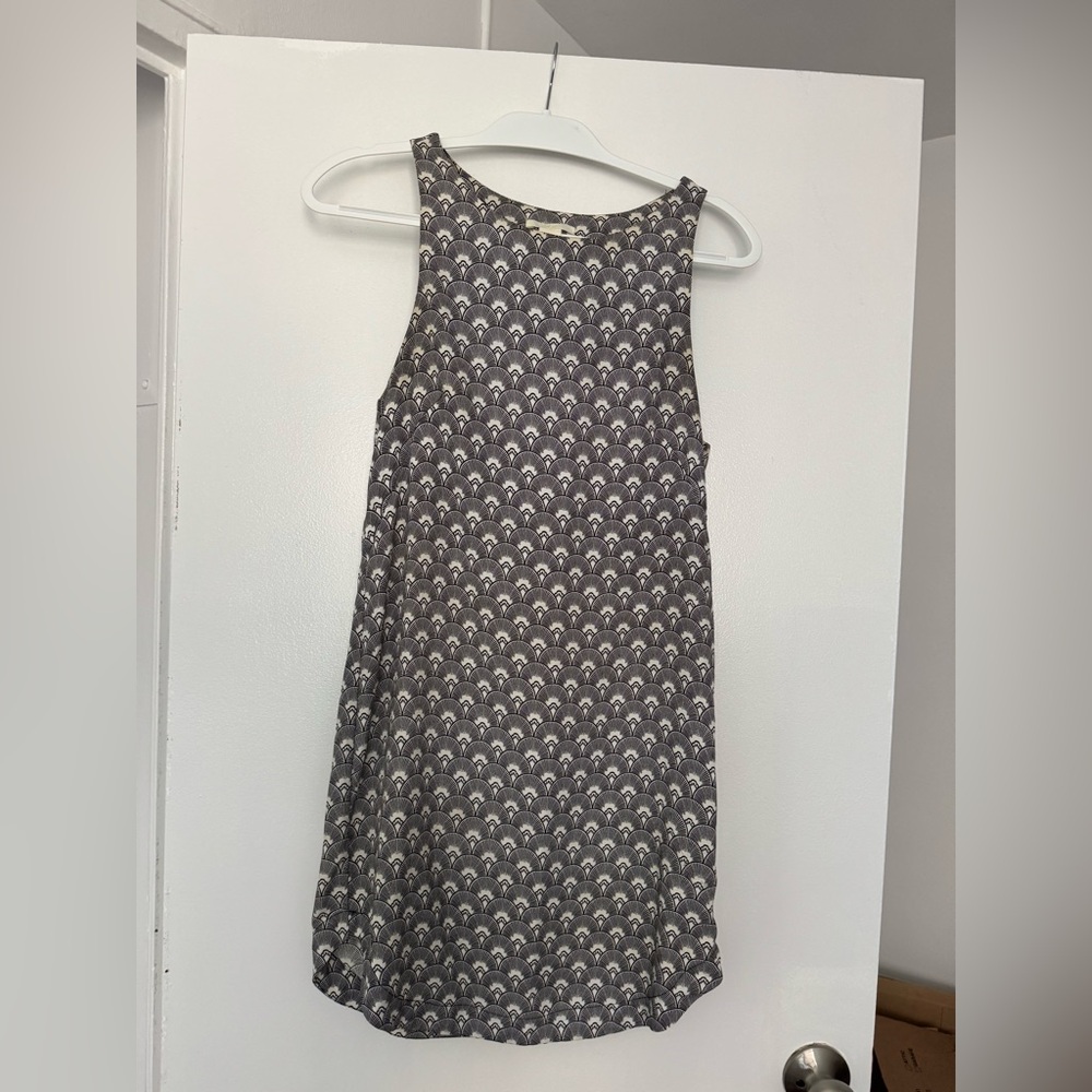 H&M Black and White Halter Sundress Sleeveless Casual